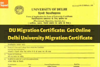 Get Online Delhi University Migration Certificate