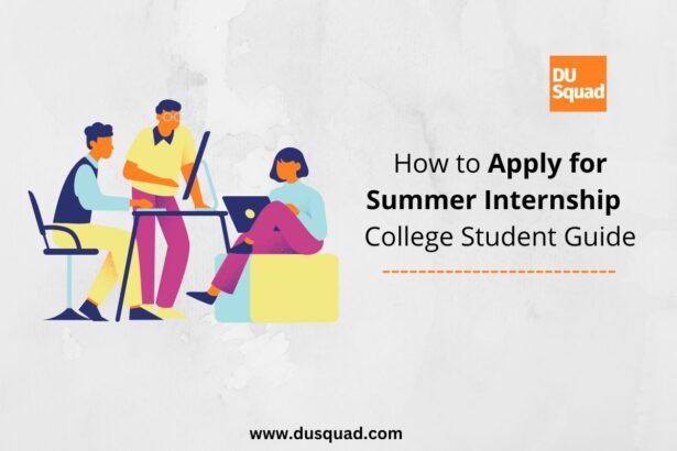 how to apply for summer internship