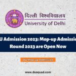 DU admission mop-up round