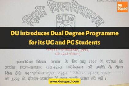 DU introduces Dual Degree Programme for its UG & PG Students