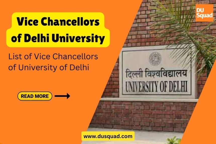 Delhi University Management: List of Vice Chancellors of DU