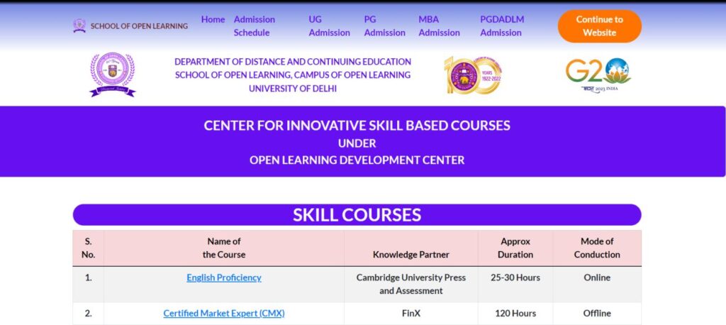 Skill-Based Courses at DU SOL