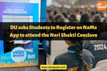DU asks Students to Register on NaMo App to attend the Nari Shakti Conclave