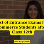 Entrance Exams for Commerce Students