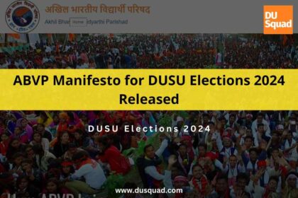 ABVP manifesto for DUSU elections