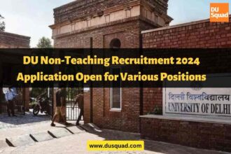 DU Non-Teaching Recruitment 2024