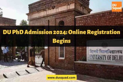 DU PhD Admission 2024