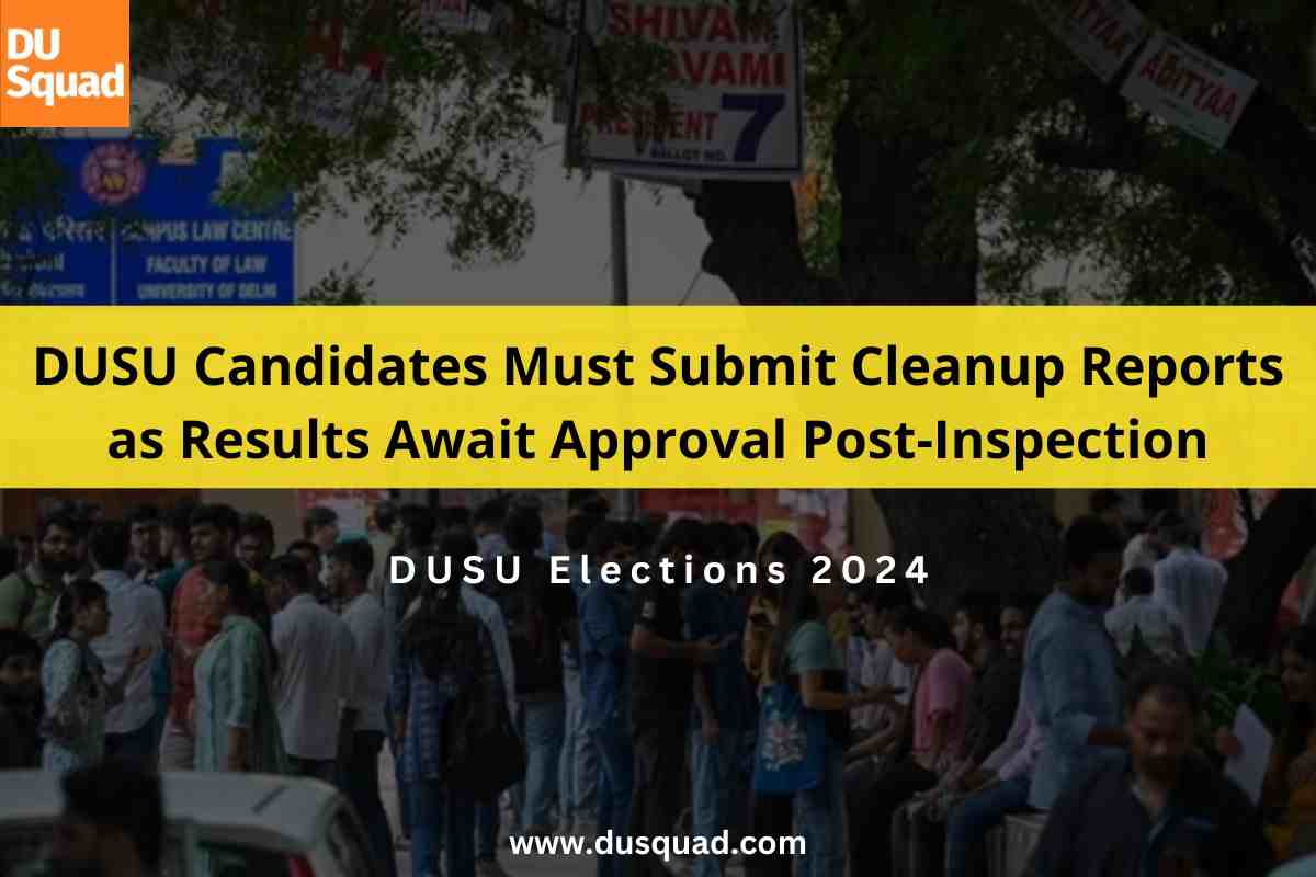 cleanup initiative by DUSU candidates